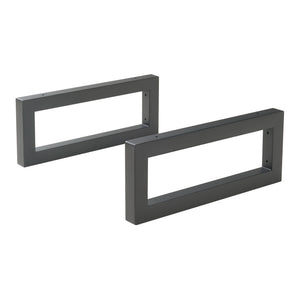 Lot de 2 équerres d'étagère Hawangen acier noir [en.casa]