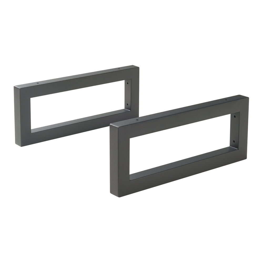 Lot de 2 équerres d'étagère Hawangen acier noir [en.casa]