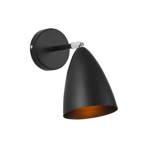 [lux.pro] Lampe Murale Lampe de Mur Applique Murale Abat-jour Mobile E14 Métal 22 x 12 x 12 cm Noir