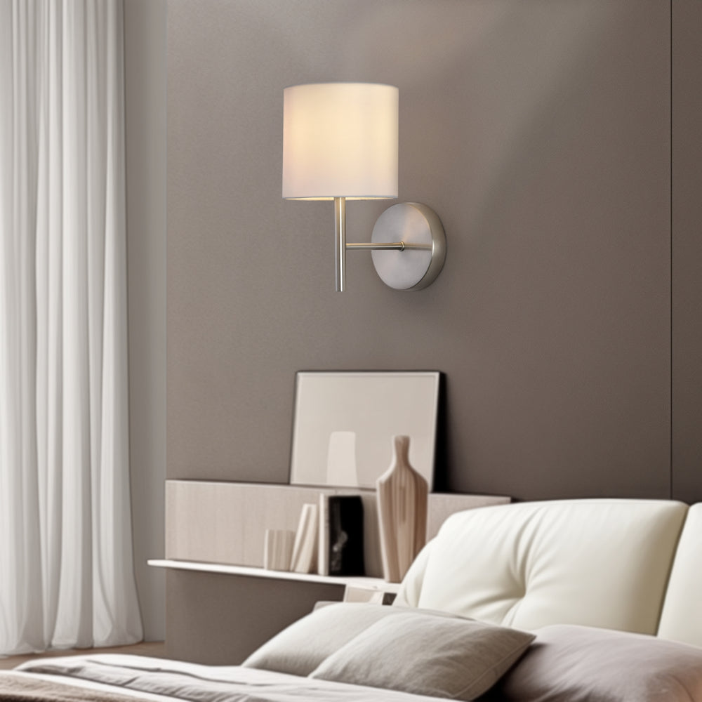 Wandlamp 1/2/3 stuks  Winsford 27x21 cm E14 zilverkleurig en wit lux.pro