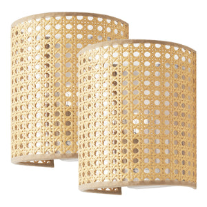 Applique murale Ascot E27 blanc aspect rotin lux.pro