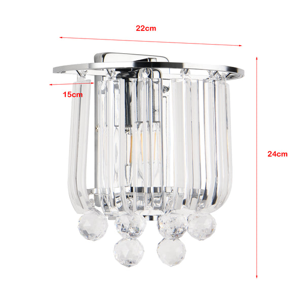 Wandlamp Alnwick E14 chroomkleurig lux.pro