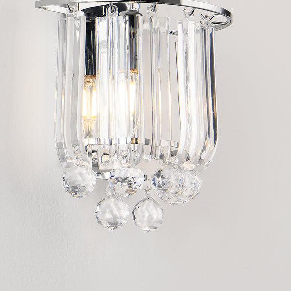 Wandlamp Alnwick E14 chroomkleurig lux.pro