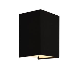 Applique Murale Schwerin Forme Angulaire E27 60 W 20 x 16 x 13 cm Abat-jour en Lin Noir [lux.pro]