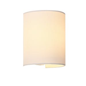 [lux.pro] Lampe Murale en Forme Demi-Cercle Applique Murale Intérieure E27 L'abat-jour en Lin 20 x 17,5 x 13 cm 