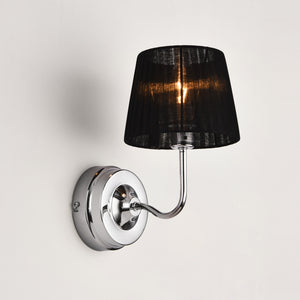 Wandlamp Brooklyn metaal en stof 21xØ11,5/Ø15 cm E14 - 2 kleuren