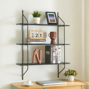 Wandrek Østfold met 3 planken 100x80x21 cm [en.casa]