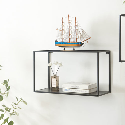 Wandrek Notodden Zwart Staal [en.casa] - premiumXL