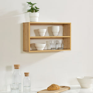 [en.casa] Wandrek keukenrek Gol 50x15x30 cm bamboe