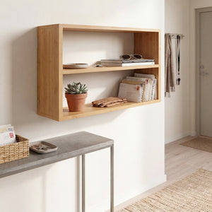 [en.casa] Wandrek keukenrek Gol 50x15x30 cm bamboe