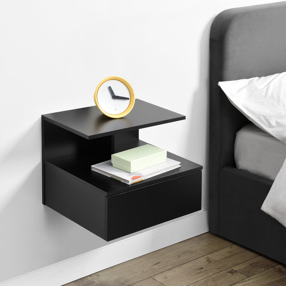 Table de chevet suspendue Amberg avec tiroir [en.casa] - premiumXL