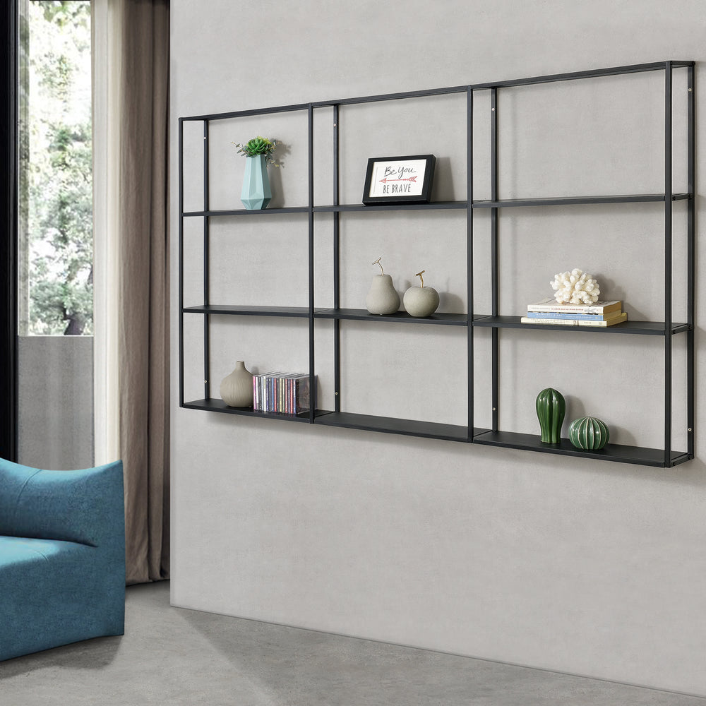 Étagère murale Jelsa avec 9 compartiments de différentes tailles [en.casa] - premiumXL