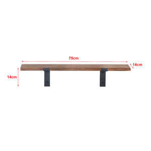 [en.casa] Wandplank set van 2 Løgstør 75x14x14 cm - 2 varianten