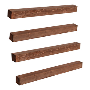 [en.casa] Wandplankset Munkebo 100x9x9 cm houtkleurig - 2 varianten