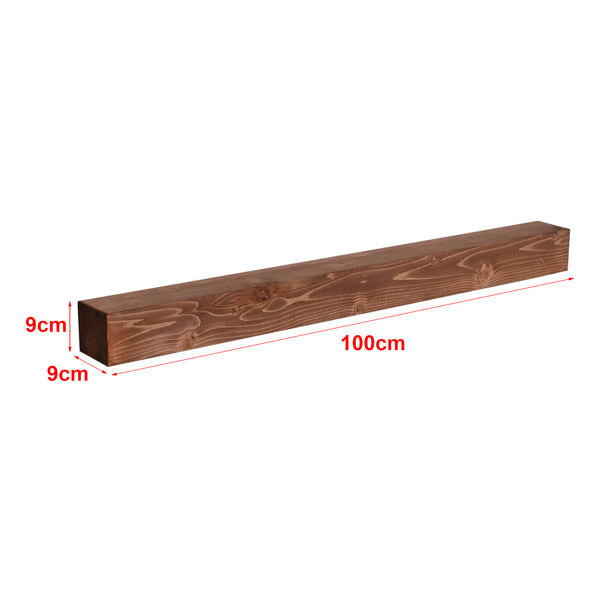 [en.casa] Wandplankset Munkebo 100x9x9 cm houtkleurig - 2 varianten