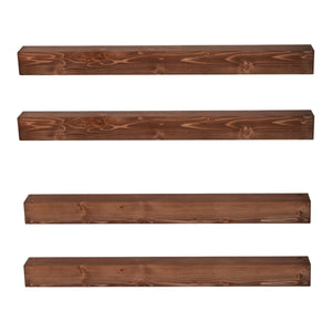 [en.casa] Wandplankset Munkebo 100x9x9 cm houtkleurig - 2 varianten
