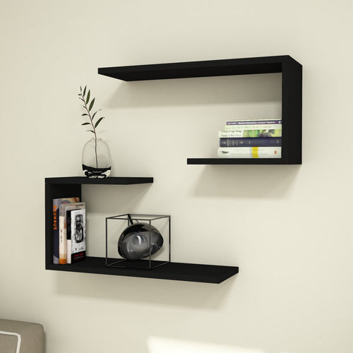 Wandplank - Set Årslev 2 - dlg. 27 x 60 x 20 cm tot ca. 5 kg [en.casa] - premiumXL