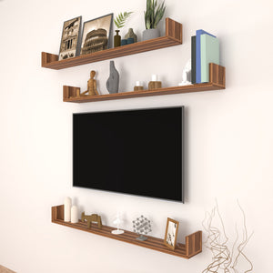 Wandplank Höganäs 3 - dlg. in verschillende maten en kleuren [en.casa] - premiumXL