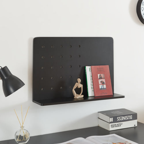 Étagère murale Dønna 60x15x40cm noir [en.casa] - premiumXL