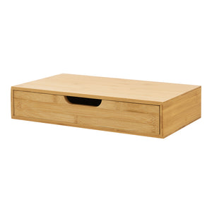 Wandplank met lade Bokn bamboe 40x24x8 cm [en.casa]