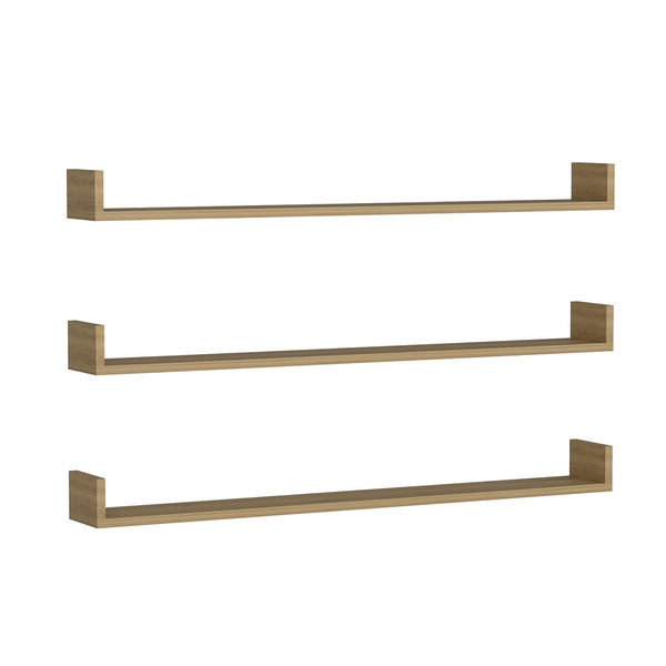 [en.casa] Wandplank set van 3 Arden 10x120x15 cm - 4 varianten