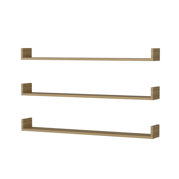 [en.casa] Wandplank set van 3 Arden 10x120x15 cm - 4 varianten