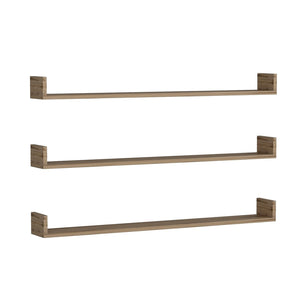[en.casa] Wandplank set van 3 Arden 10x120x15 cm - 4 varianten