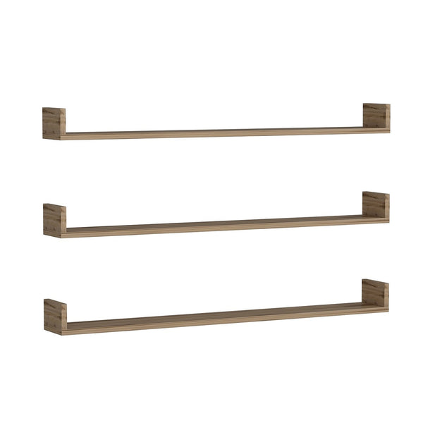 [en.casa] Wandplank set van 3 Arden 10x120x15 cm - 4 varianten