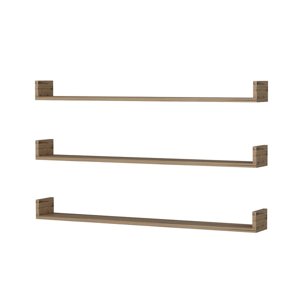 [en.casa] Wandplank set van 3 Arden 10x120x15 cm - 4 varianten