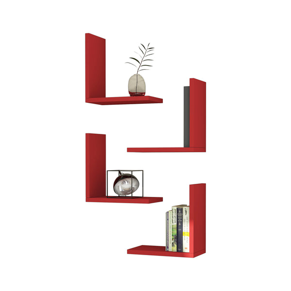 [en.casa] Wandplank set van 4 Broby - 3 varianten