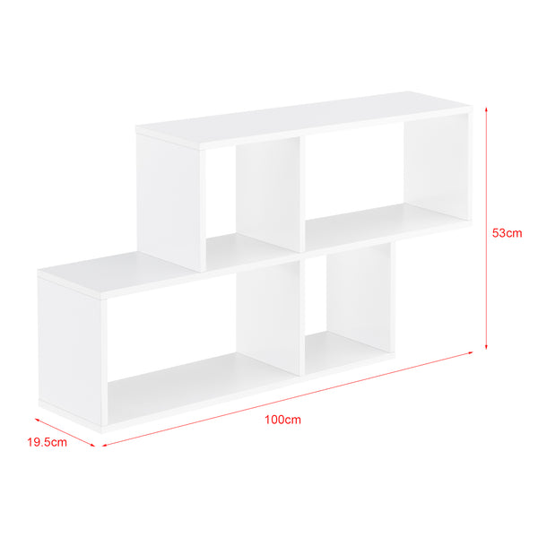 Wandplank Bryne met 4 vakken 100x19,5x53 cm - 3 varianten