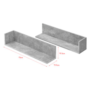 Wandplank Elverum set van 2 75x16,5x16,5 cm - 3 varianten