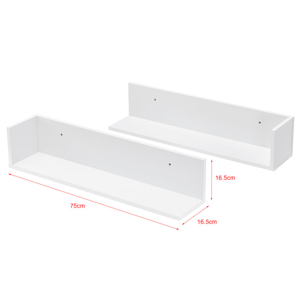 Wandplank Elverum set van 2 75x16,5x16,5 cm - 3 varianten