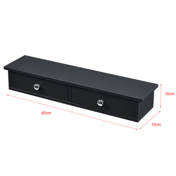 Wandplank Geeste met 2 lades 60x15x10 cm [en.casa]