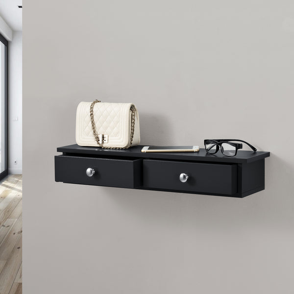 Wandplank Geeste met 2 lades 60x15x10 cm [en.casa]
