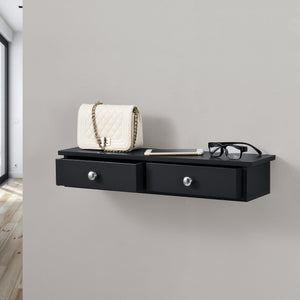 Wandplank Geeste met 2 lades 60x15x10 cm [en.casa]