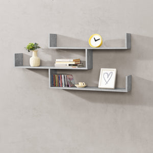 Wandrek Grimstad met 3 planken 119x18x55 cm - 3 varianten