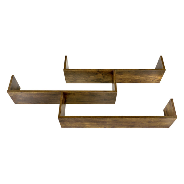 Wandrek Grimstad met 3 planken 119x18x55 cm - 3 varianten