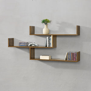 Wandrek Grimstad met 3 planken 119x18x55 cm - 3 varianten