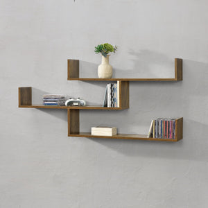 Wandrek Grimstad met 3 planken 119x18x55 cm - 3 varianten