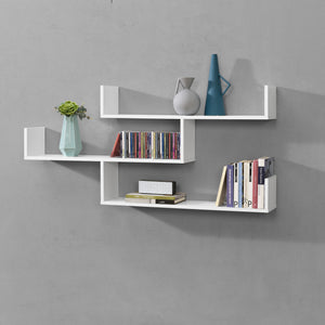 Wandrek Grimstad met 3 planken 119x18x55 cm - 3 varianten