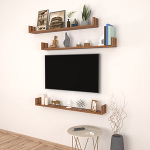 [en.casa] Wandplank set van 3 Höganäs - 8 varianten