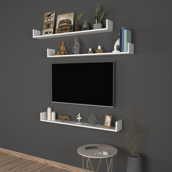 [en.casa] Wandplank set van 3 Höganäs - 8 varianten