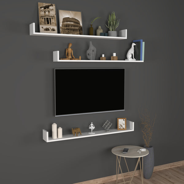 [en.casa] Wandplank set van 3 Höganäs - 8 varianten