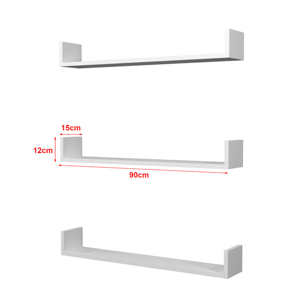 [en.casa] Wandplank set van 3 Höganäs - 8 varianten
