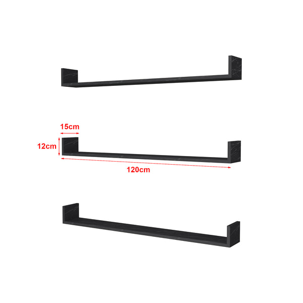[en.casa] Wandplank set van 3 Höganäs - 8 varianten