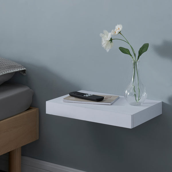 [en.casa] Wandplank Hyvinkää met lade 39,5x25x5 cm - 2 varianten