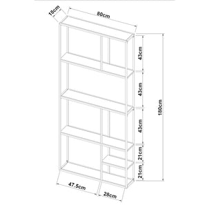 [en.casa] Wandplank Jämijärvi staal zwart - 5 varianten