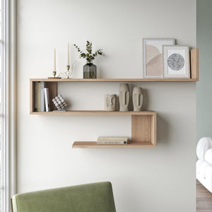 [en.casa] Wandplank Kitee 120x14,5x71,5cm - 5 varianten