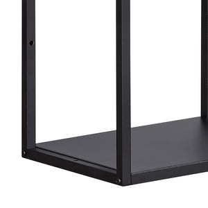 Set d'étagères murales Nostened acier noir [en.casa]